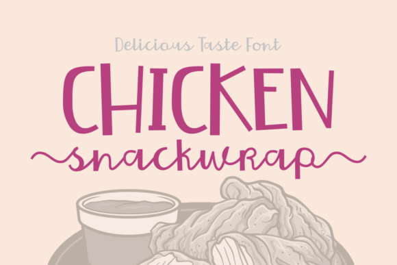 Chicken Snackwrap Font: Bold Handwritten Charm for Makers