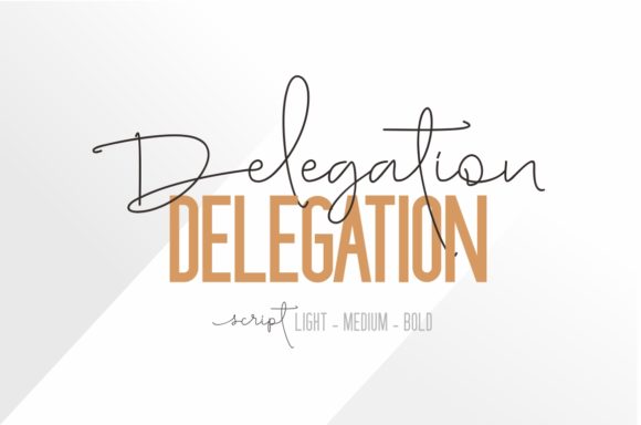 Delegation Family: A Script Font for Modern Web Layouts