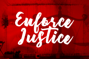 Enforce Justice Font: Textured Brush Type for Makers
