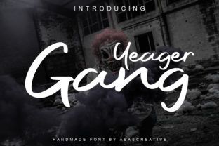 Yeager Gang Font: Bold Script for Modern Crafts